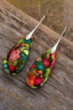 Load image into Gallery viewer, Handmade Teardrop Shape Natural Stone Dangle Earrings