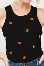 Load image into Gallery viewer, And The Why Jack O' Lantern Embroidered Ribbed Tank