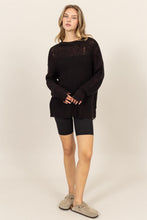 Load image into Gallery viewer, HYFVE Distressed Long Sleeve Knit Top