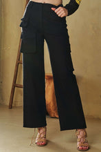 Load image into Gallery viewer, Davi & Dani Flap Pocket Mid Rise Cargo Pants