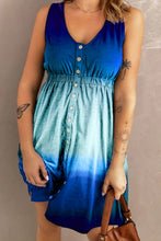 Load image into Gallery viewer, Double Take Scoop Neck Buttoned Sleeveless Magic Dress with Pockets