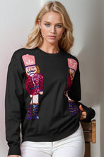 Load image into Gallery viewer, Double Take Full Size Nutcracker Sequin Long Sleeve Sweater