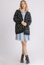 Load image into Gallery viewer, Umgee Polka Dot Open Front Drop Shoulder Cardigan