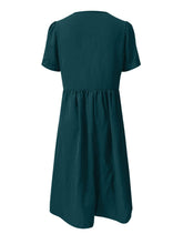 Load image into Gallery viewer, Full Size Lace Detail V-Neck Short Sleeve Dress