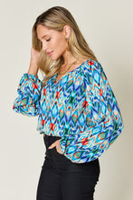 Load image into Gallery viewer, Double Take Full Size Printed Balloon Sleeve Blouse