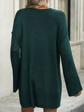 Load image into Gallery viewer, Round Neck Dropped Shoulder Sweater