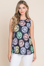 Load image into Gallery viewer, BOMBOM Round Neck Smiley Face Tank