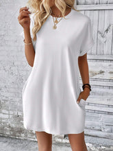 Load image into Gallery viewer, Round Neck Short Sleeve Mini Dress