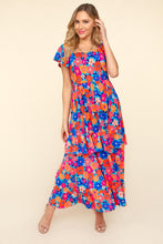Load image into Gallery viewer, Haptics Floral Maxi Ruffled Dress with Side Pockets