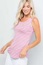 Load image into Gallery viewer, Celeste Full Size Backside Bow Tie Striped Tank