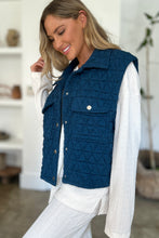 Load image into Gallery viewer, Double Take Full Size Pocketed Texture Snap Down Vest Coat