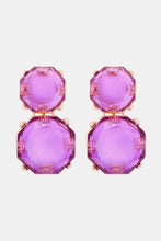 Load image into Gallery viewer, Geometrical Shape Zinc Alloy Frame Dangle Earrings