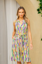 Load image into Gallery viewer, Sew In Love Full Size Stripe Tied Sleeveless Dress with Side Pockets