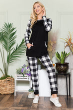 Load image into Gallery viewer, Celeste Plaid Long Sleeve T-Shirt with Pockets