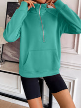 Load image into Gallery viewer, Ivy Lane Half Zip Raglan Sleeve Sweatshirt