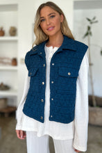Load image into Gallery viewer, Double Take Full Size Pocketed Texture Snap Down Vest Coat