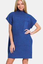 Load image into Gallery viewer, Zenana Short Sleeve Sweater Mini Dress
