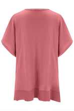 Load image into Gallery viewer, Slit V-Neck Half Sleeve Knit Top