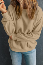 Load image into Gallery viewer, Round Neck Dropped Shoulder Sweatshirt