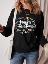 Load image into Gallery viewer, MERRY CHRISTMAS Dropped Shoulder Long Sleeve Sweatshirt