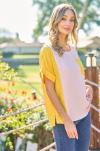 Load image into Gallery viewer, Hailey & Co Full Size Color Block Short Sleeve Top