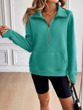 Load image into Gallery viewer, Ivy Lane Half Zip Raglan Sleeve Sweatshirt