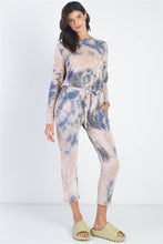 Load image into Gallery viewer, Cherish Apparel Tie-Dye Round Neck Long Sleeve Jumpsuit
