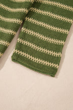 Load image into Gallery viewer, Striped Round Neck Dropped Shoulder Sweater