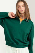 Load image into Gallery viewer, HYFVE Half Zip Drop Shoulder Sweatshirt