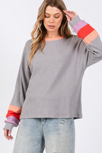 Load image into Gallery viewer, SAGE + FIG Color Block Waffle Knit T-Shirt