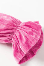 Load image into Gallery viewer, Tied Round Neck Flounce Sleeve Mini Dress