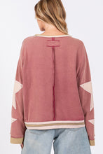 Load image into Gallery viewer, SAGE + FIG French Terry Star Applique Patch Sweatshirt
