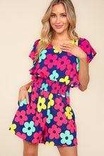 Load image into Gallery viewer, Haptics Floral Smocked Waist Romper with Side Pockets