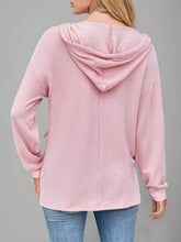 Load image into Gallery viewer, Double Take Drawstring Dropped Shoulder Long Sleeve Hoodie