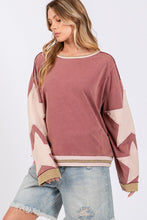 Load image into Gallery viewer, SAGE + FIG French Terry Star Applique Patch Sweatshirt