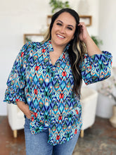 Load image into Gallery viewer, Double Take Full Size Printed Balloon Sleeve Blouse