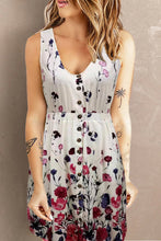 Load image into Gallery viewer, Double Take Scoop Neck Buttoned Sleeveless Magic Dress with Pockets