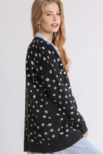 Load image into Gallery viewer, Umgee Polka Dot Open Front Drop Shoulder Cardigan