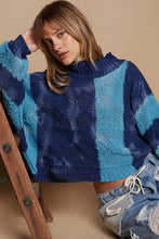Load image into Gallery viewer, POL Mock Neck Color Block Sweater