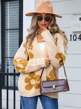 Load image into Gallery viewer, Angel Wings Flower Open Front Long Sleeve Cardigan