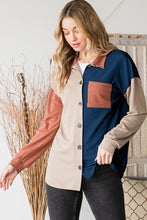 Load image into Gallery viewer, Heimish Full Size Color Block Button Down Shirt