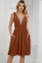 Load image into Gallery viewer, Pocketed V-Neck Wide Strap Dress