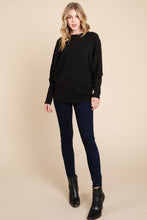 Load image into Gallery viewer, BOMBOM Drop Shoulder Long Sleeve Knit Top