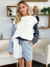 Load image into Gallery viewer, Double Take Full Size Contrast Drop Shoulder Top and Shorts Set
