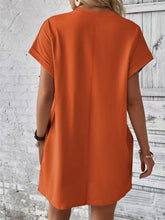 Load image into Gallery viewer, Pocketed Round Neck Short Sleeve Dress