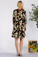 Load image into Gallery viewer, Celeste Full Size Geometric Round Neck Dress with Pockets