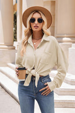 Load image into Gallery viewer, Mandy Collared Neck Dropped Shoulder Shirt