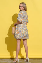 Load image into Gallery viewer, And The Why Full Size Floral Surplice Puff Sleeve Dress