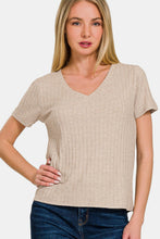 Load image into Gallery viewer, Zenana Ribbed Short Sleeve T-Shirt