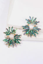 Load image into Gallery viewer, Flower Shape Glass Stone Dangle Earrings